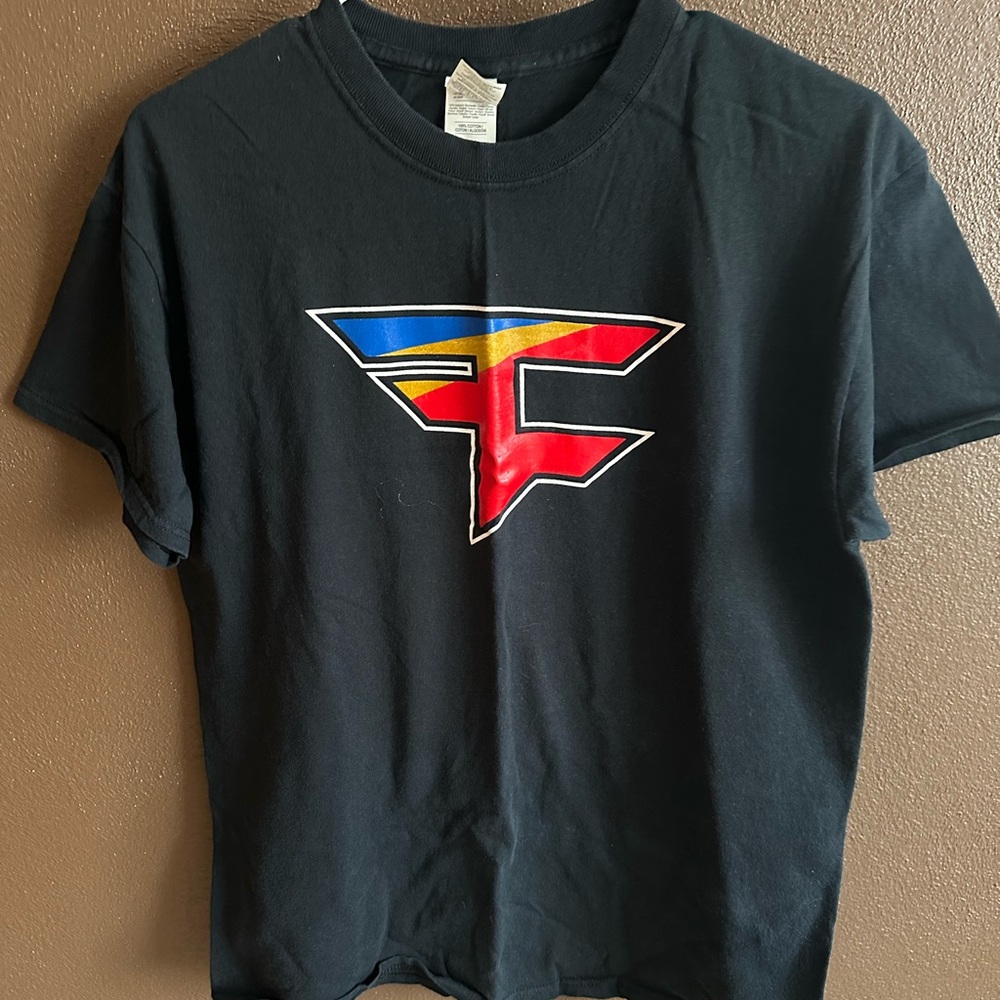 Retro Faze Clan Black Tee with Multicolor Logo